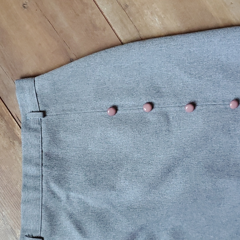 Vintage a-line button detail skirt gray size XS